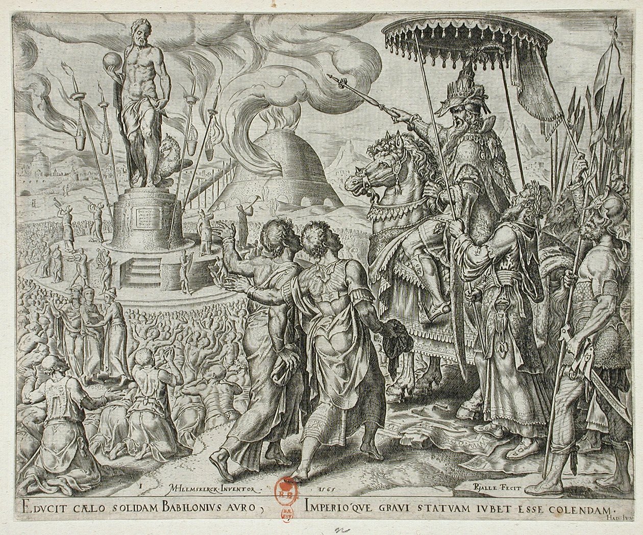 A história de Sadraque, Mesaque e Abednego de Philips Galle
