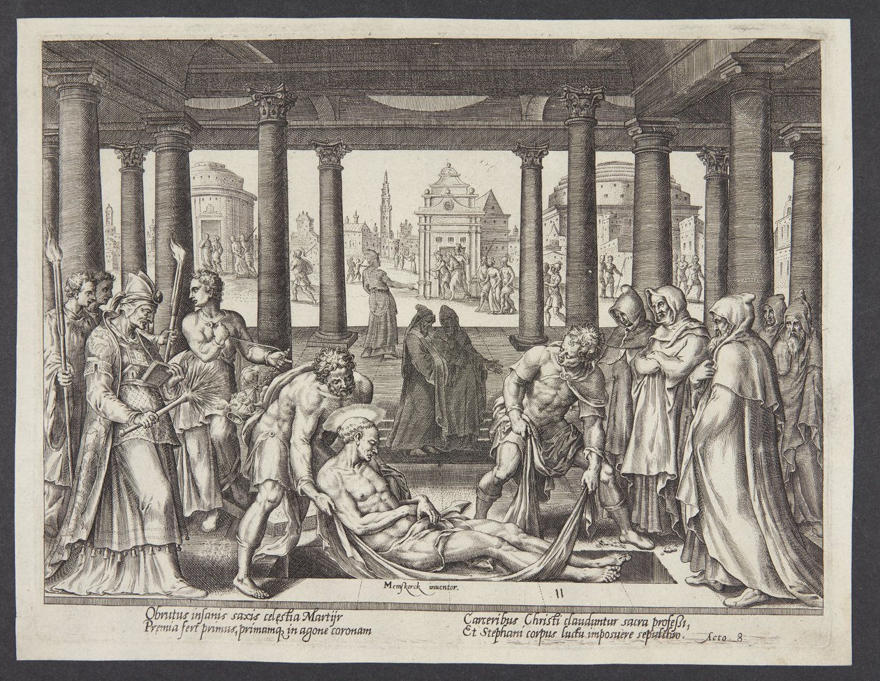 O enterro de Santo Estêvão de Philips Galle