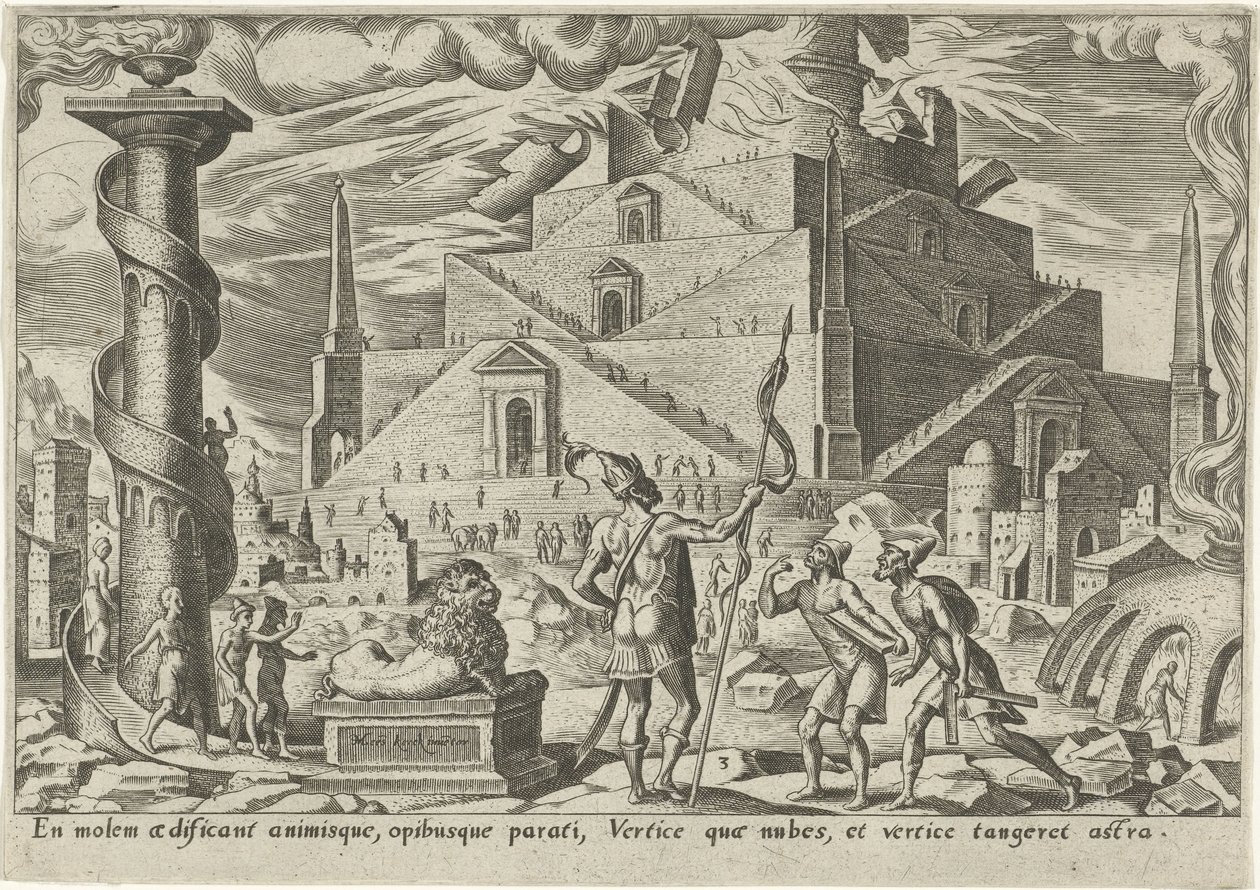 Torre de Babel
Os dias da desgraça do povo judeu (título da série) de Philips Galle