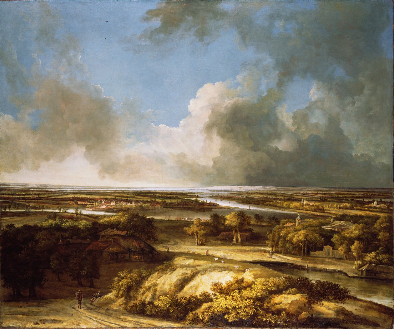 Uma paisagem panorâmica de Philips Koninck