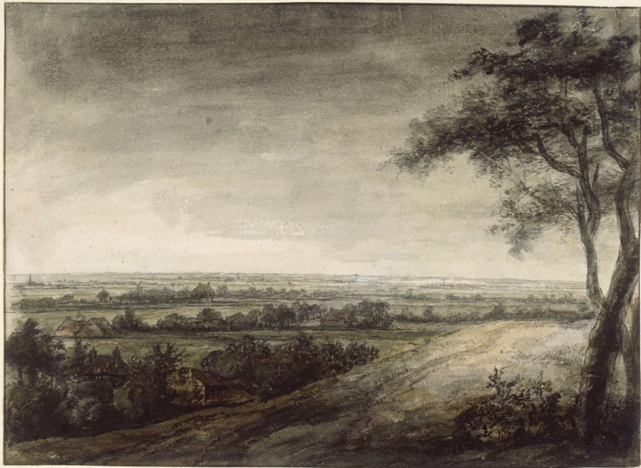 Vista sobre uma vasta paisagem de Philips Koninck