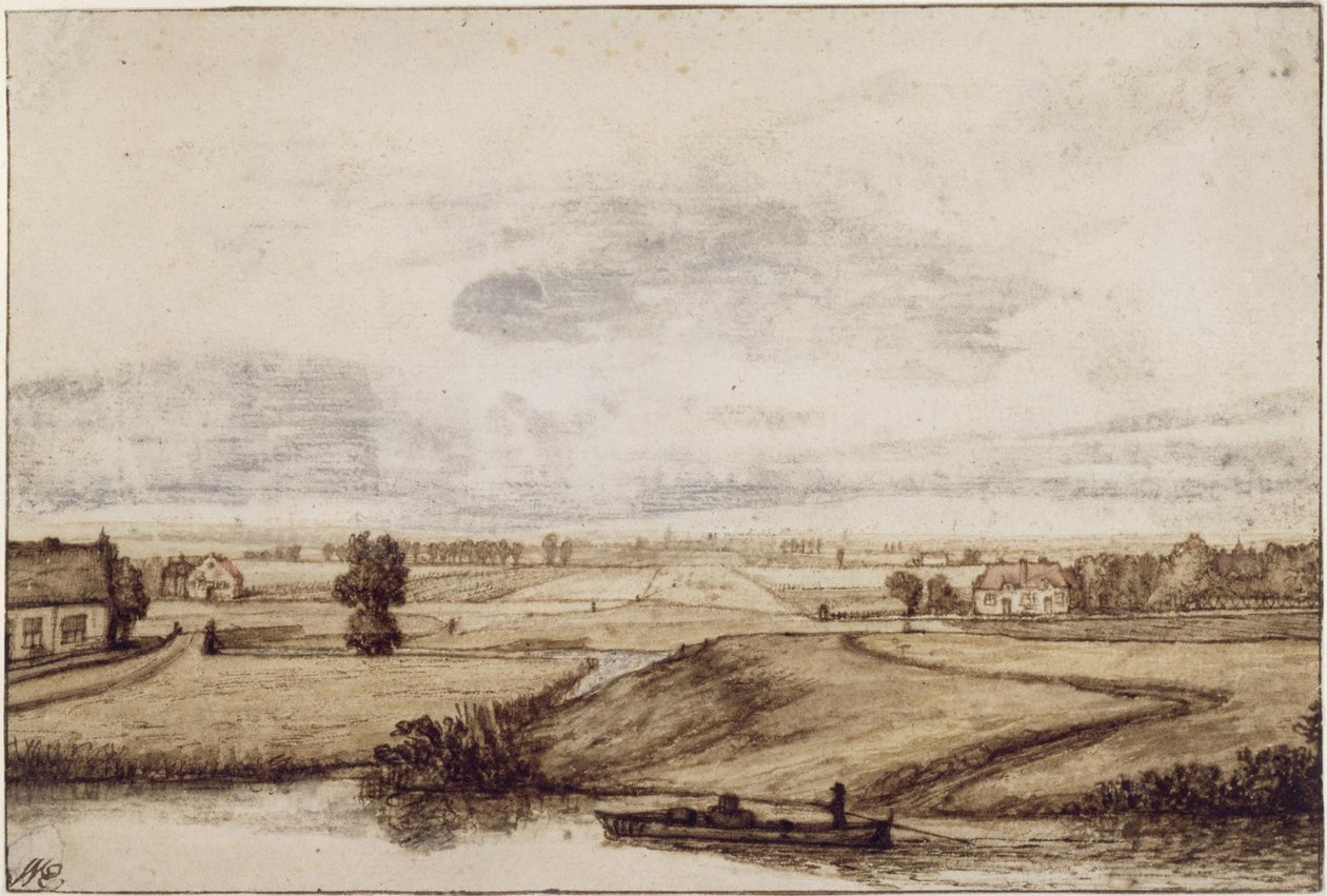 Vasta paisagem plana de Philips Koninck