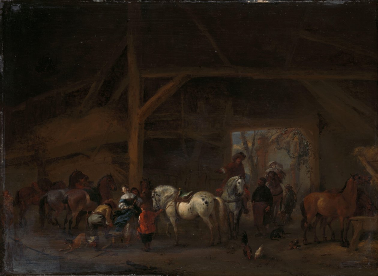 Um Estábulo de Philips Wouwerman