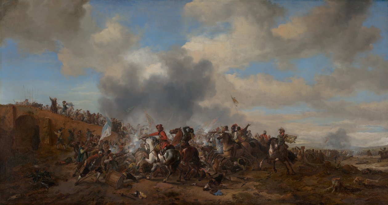 Cena de batalha de Philips Wouwerman