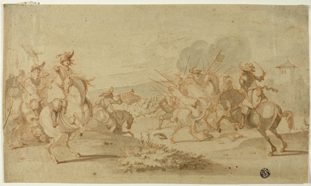 Cavalaria em batalha de Philips Wouwerman