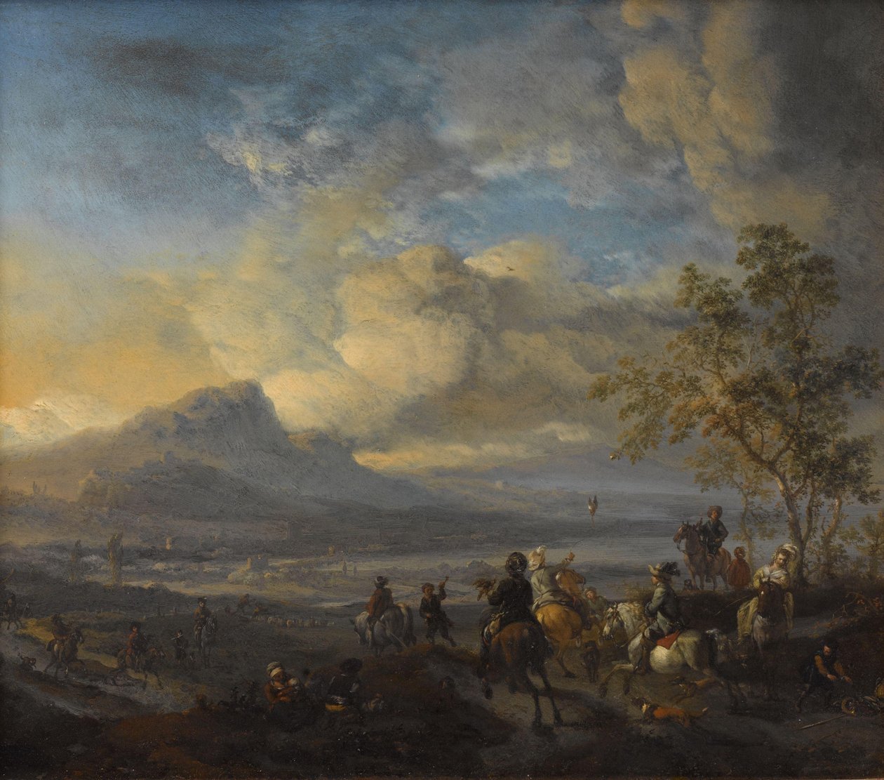 A caça ao falcão de Philips Wouwerman
