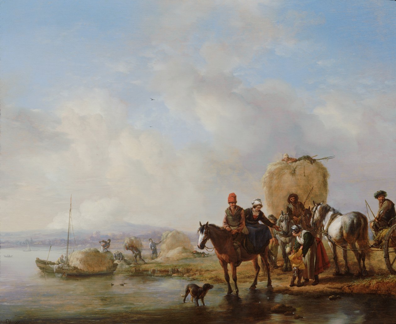 O vagão de feno, após c.1650 de Philips Wouwerman