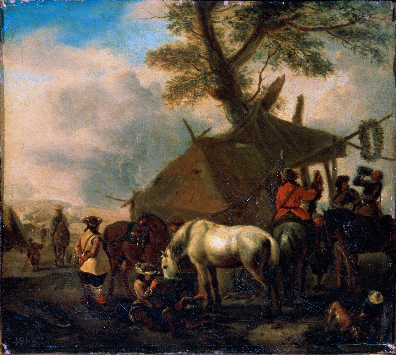 O lugar molhando, século XVII. de Philips Wouwerman
