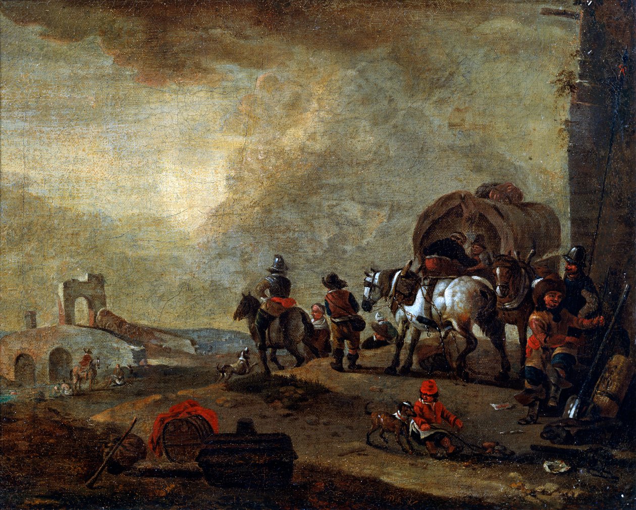 Viajantes a caminho, século XVII de Philips Wouwerman