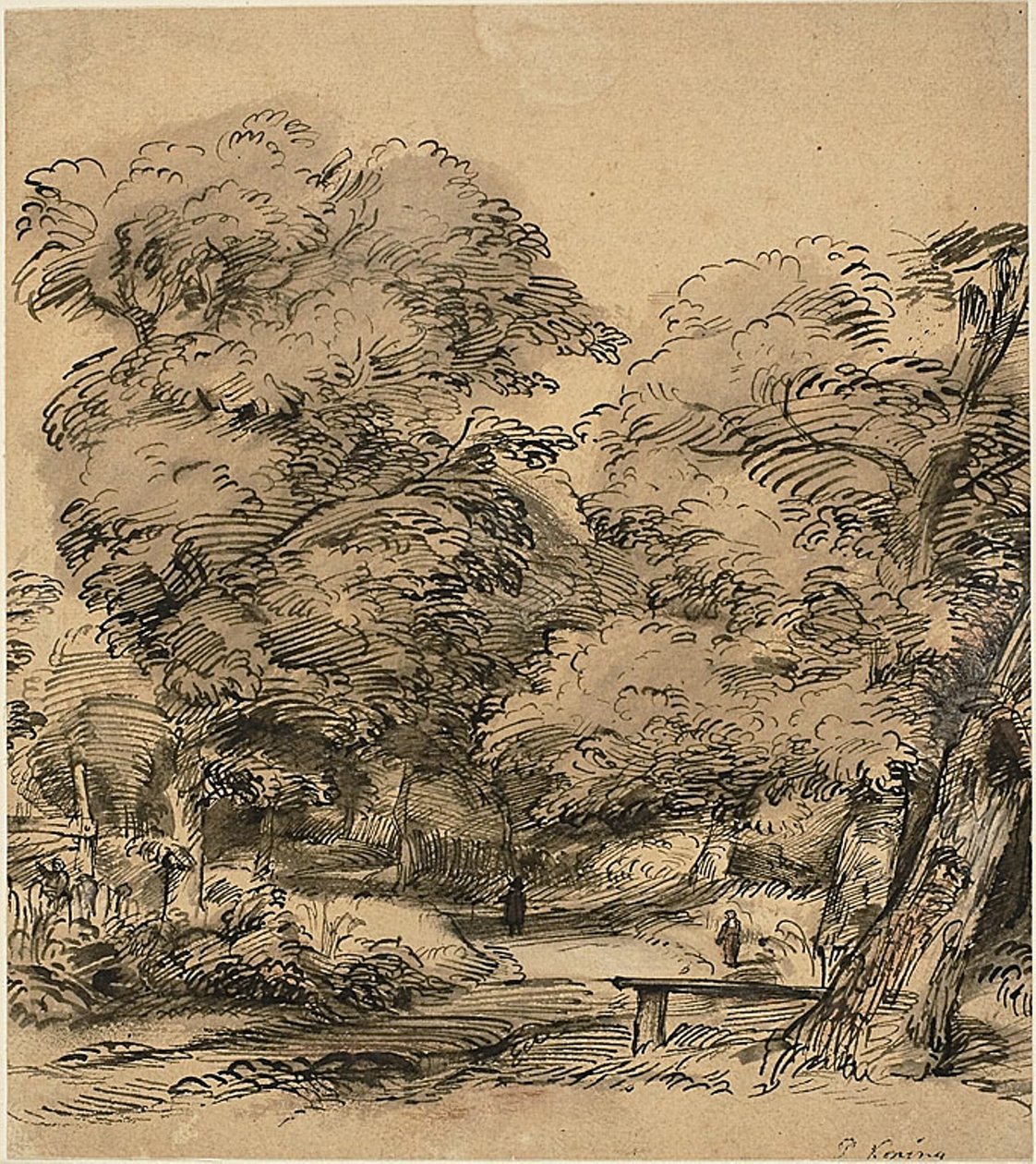 Um caminho na floresta de Philips de Koninck