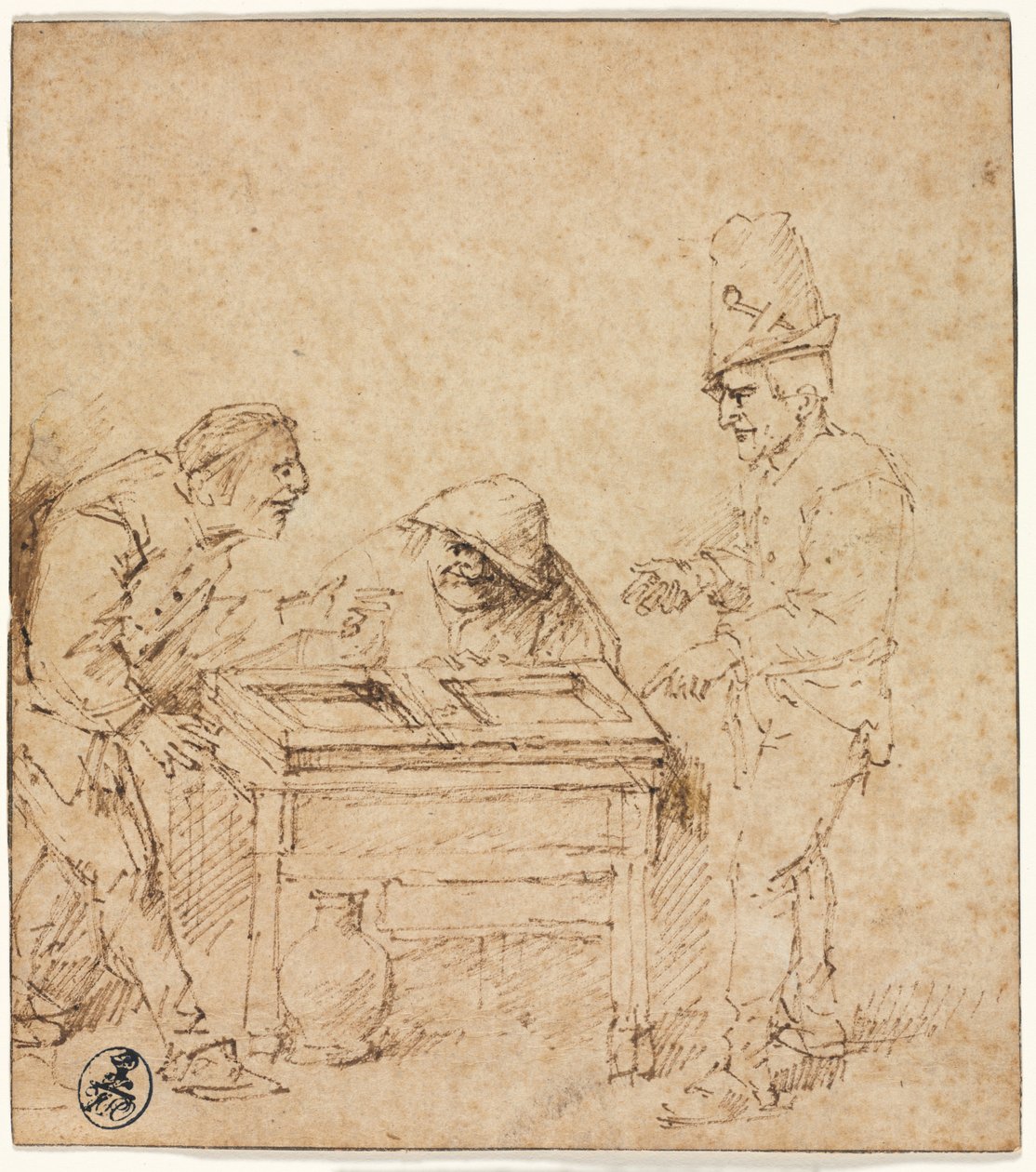Os jogadores de Tric-Trac de Philips de Koninck