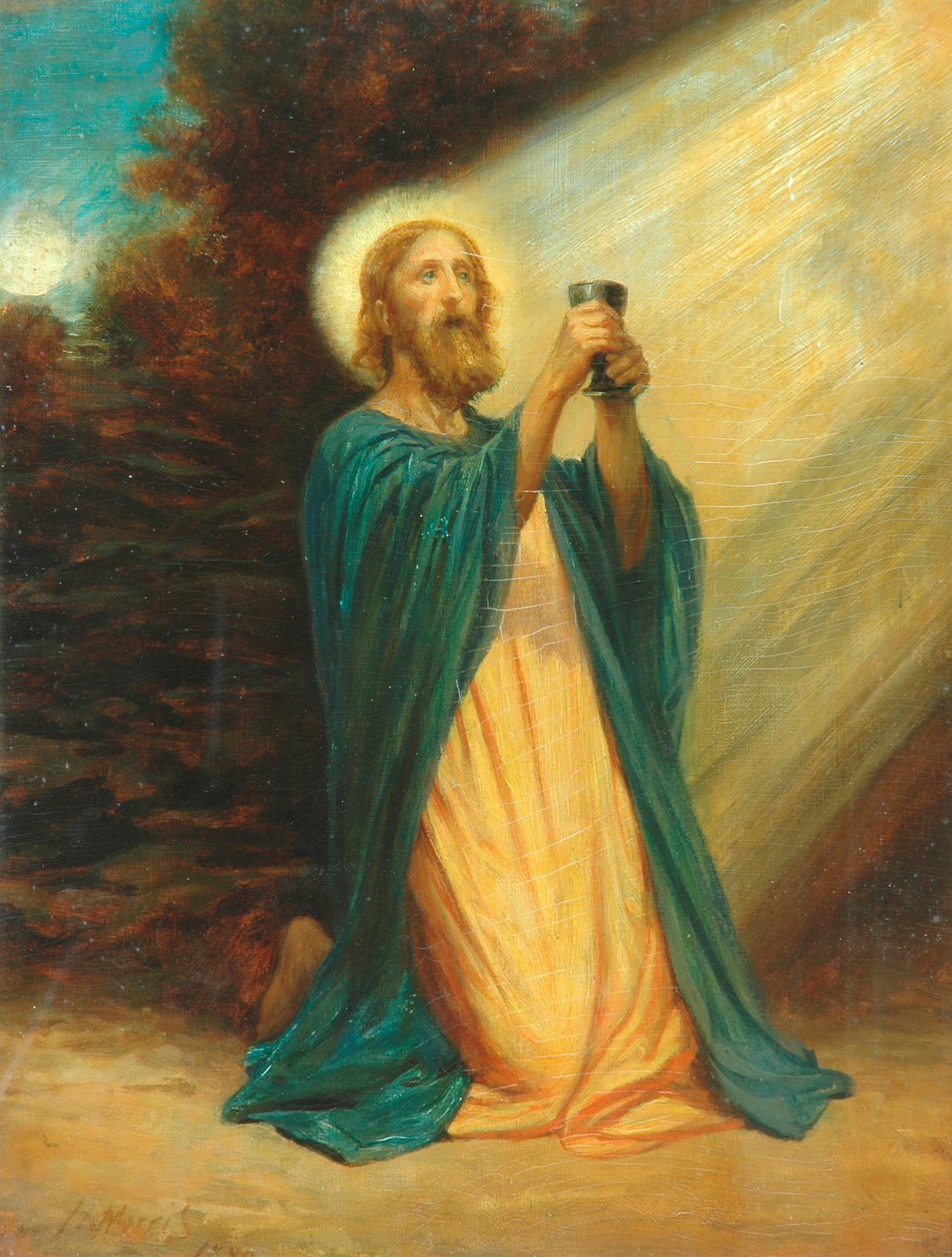 Cristo no jardim do Getsêmani, 1889 de Phillip Richard Morris