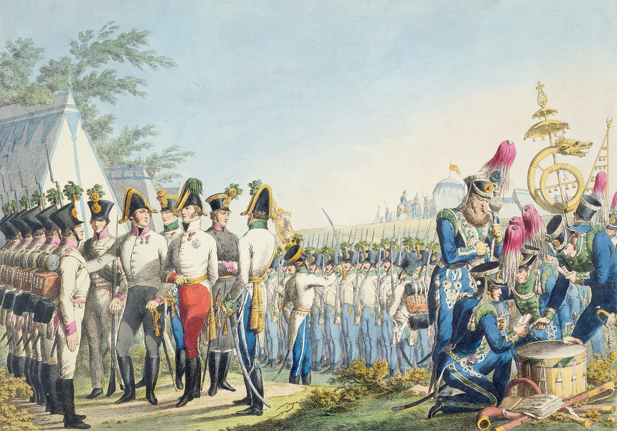 A nova infantaria leve imperial austríaca imperial após as guerras napoleônicas, c.1820 de Phillip von Stubenrauch