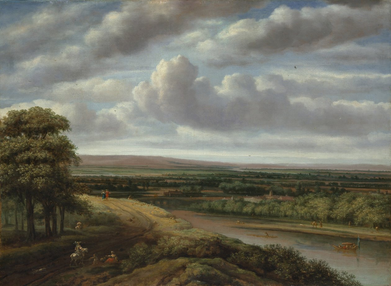 Uma extensa paisagem arborizada, 1670s de Phillips de Koninck