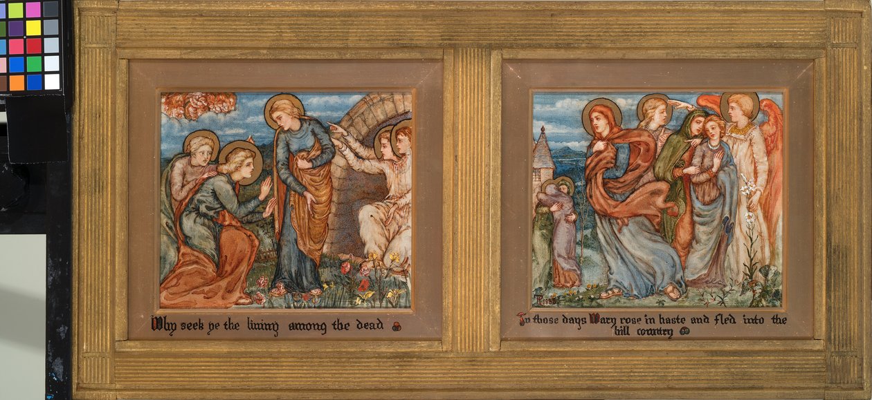 A Ressurreição: Porque procurais os vivos entre os mortos; Naqueles dias, Maria levantou-se apressadamente e fugiu para a região montanhosa de Phoebe Anna Traquair
