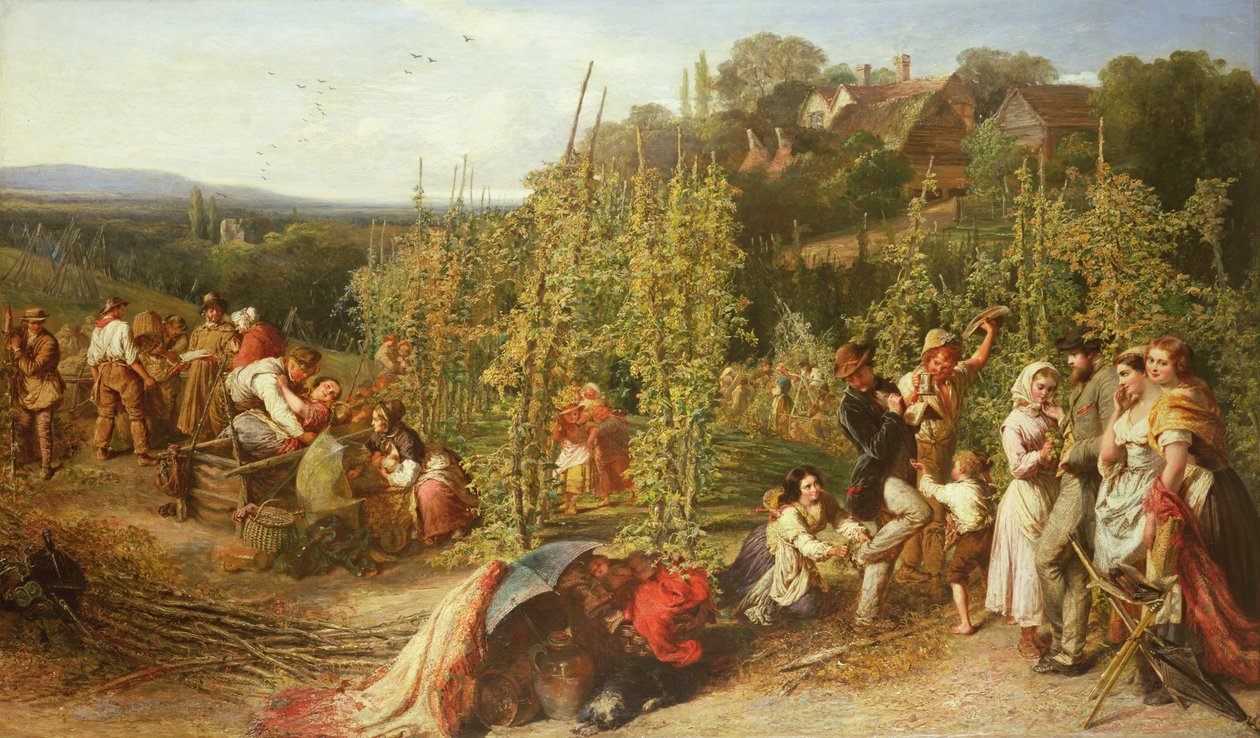 A vida no jardim do lúpulo, 1859 de Phoebus Levin