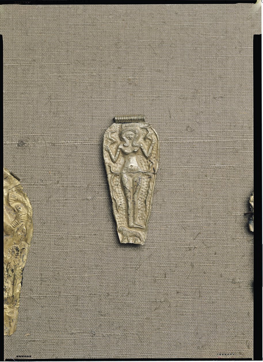 Pingente representando Astarte, deusa da fertilidade (ouro) de Phoenician