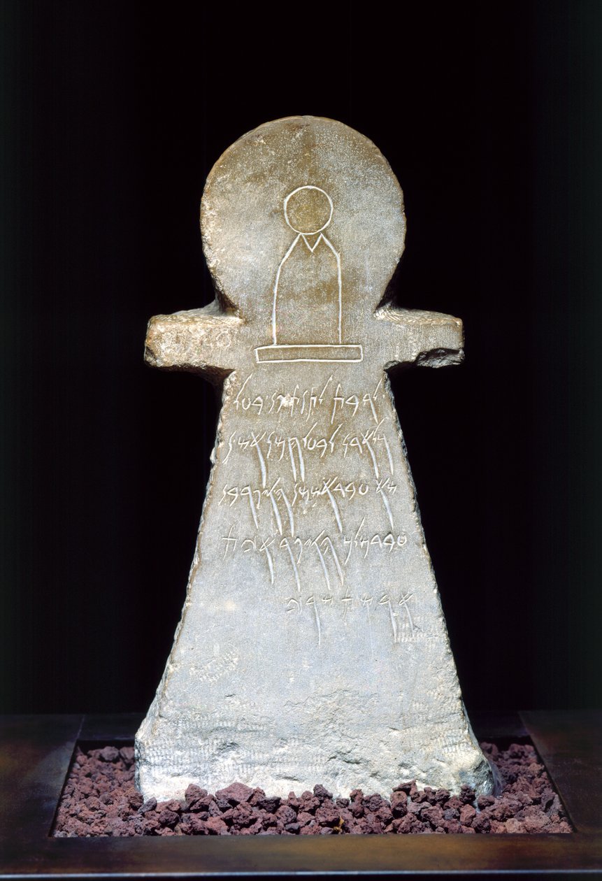 Estela votiva, possivelmente representando Tanit (calcário) de Phoenician