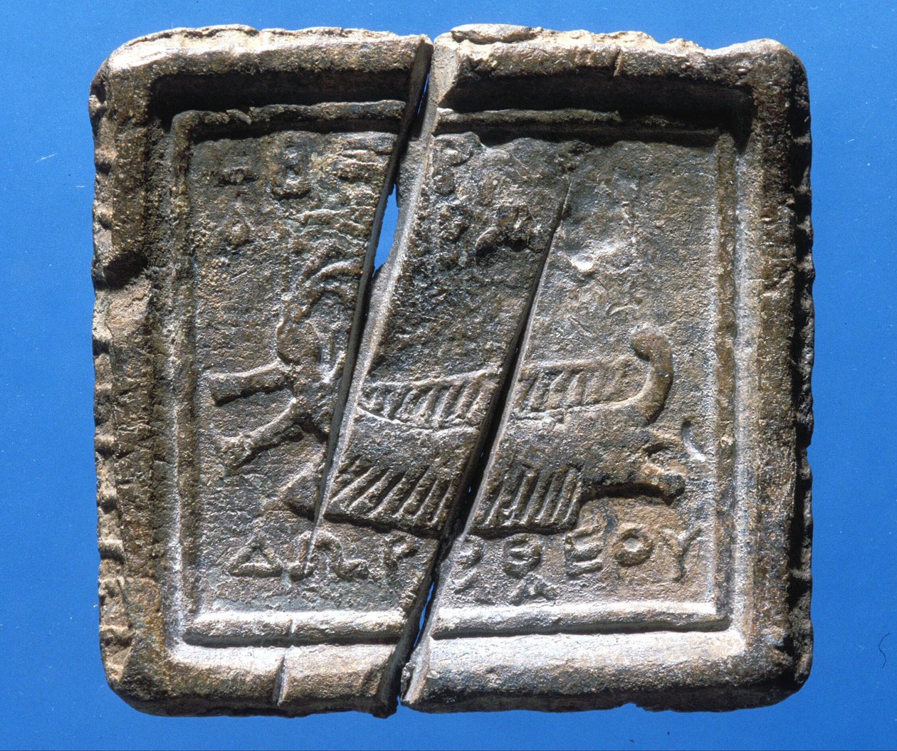 Peso representando um navio (chumbo) de Phoenician