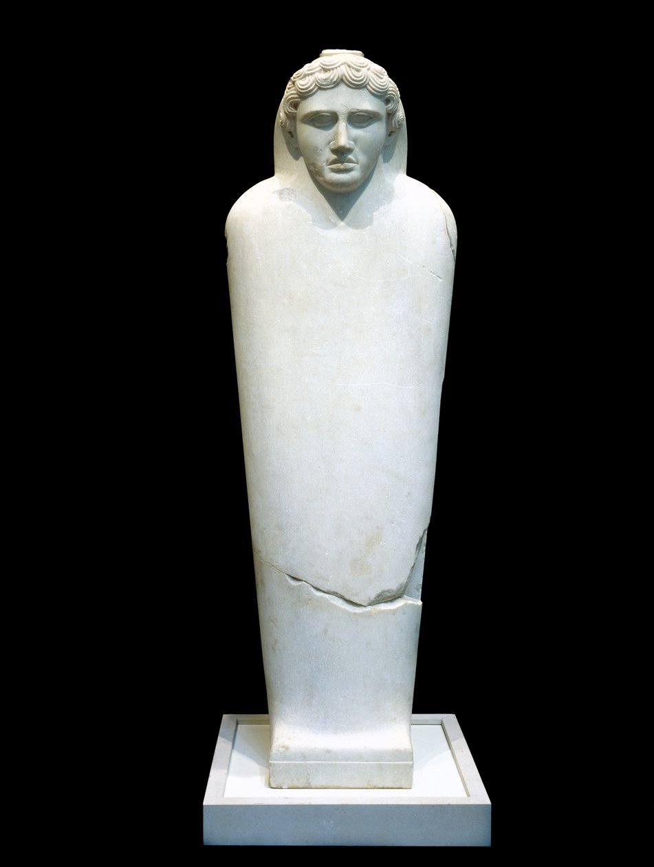 Sarcófago de um Jovem, séculos V-IV aC (mármore Parian) de Phoenician Phoenician