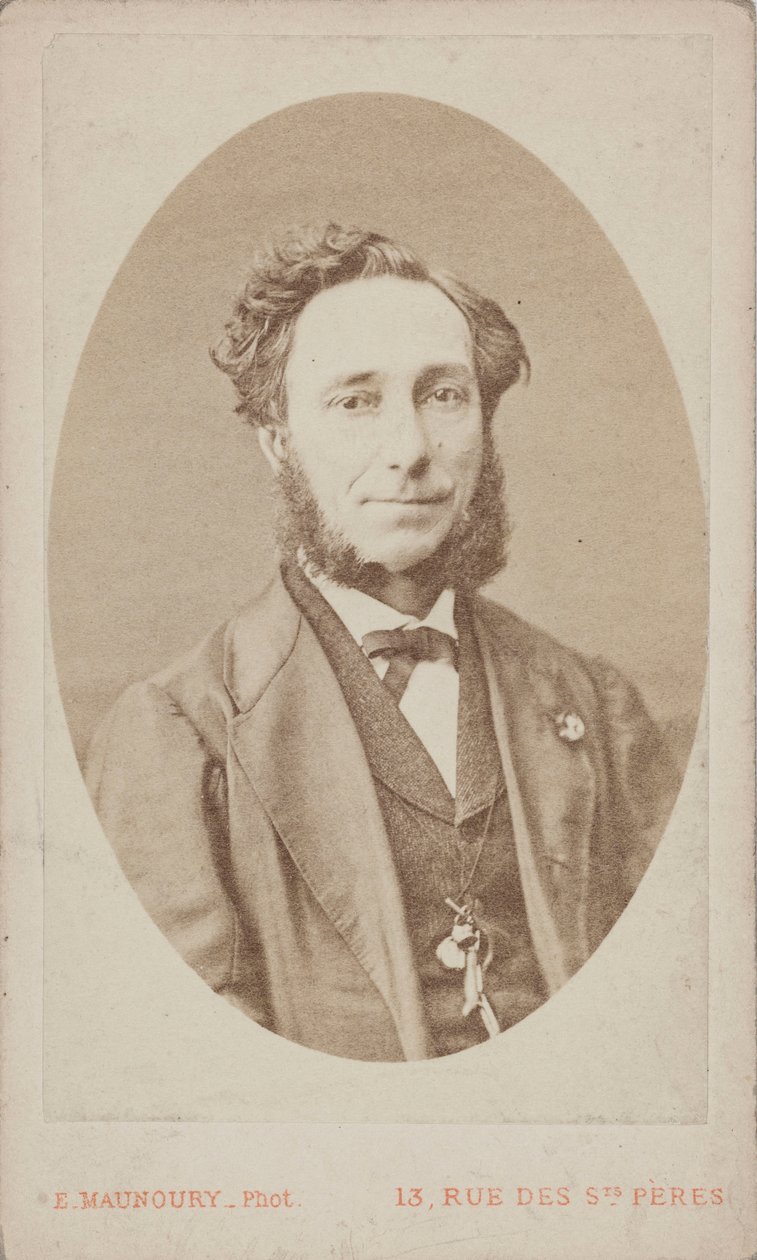 Retrato do violinista e compositor Camillo Sivori 1815-1894 . de Photo studio Eugène Maunoury.