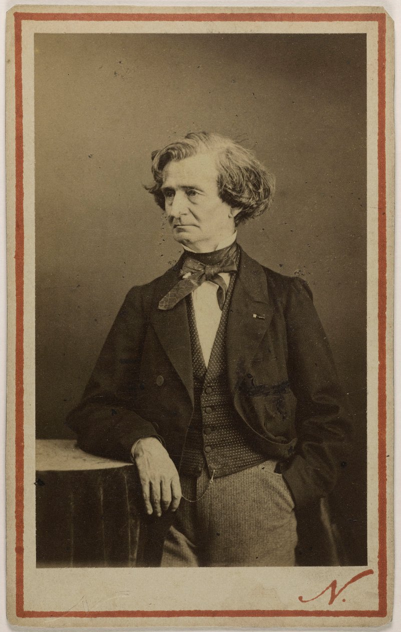 Retrato do compositor Hector Berlioz 1803-1869, ca 1860. de Photo studio Nadar.
