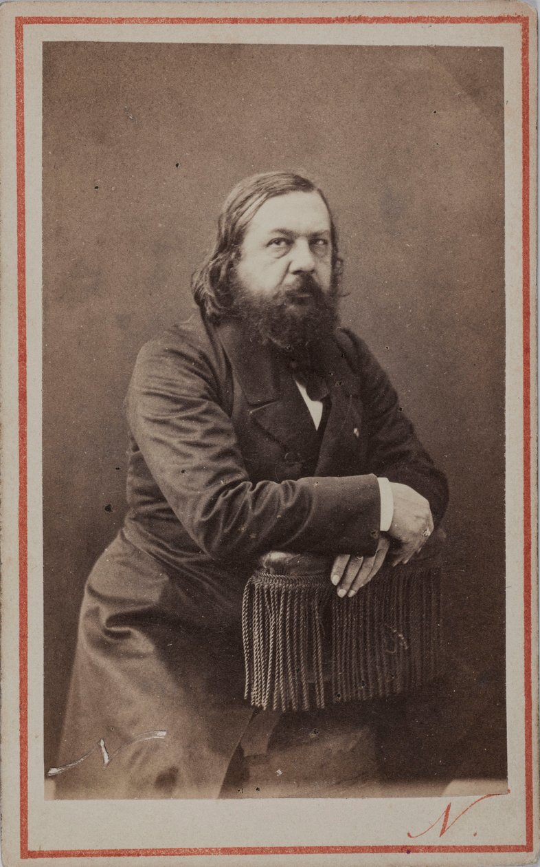 Retrato do poeta Théophile Gautier 1811-1872, 1872. de Photo studio Nadar.