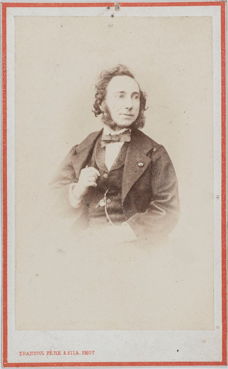 Retrato do violinista e compositor Camillo Sivori 1815-1894 . de Photo studio Trantoul Père and Fils.