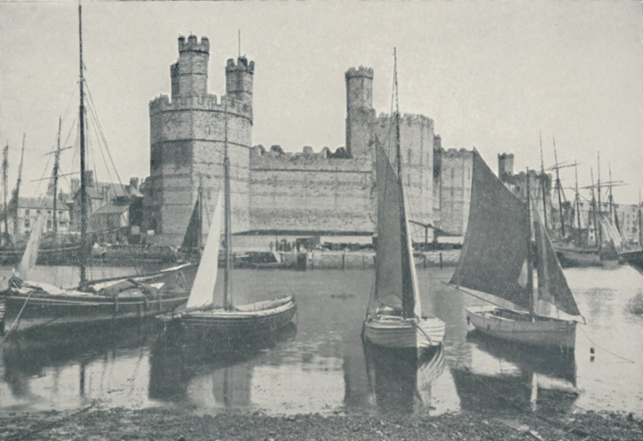 Castelo de Carnarvon, 1910 de Photochrom Co Ltd of London