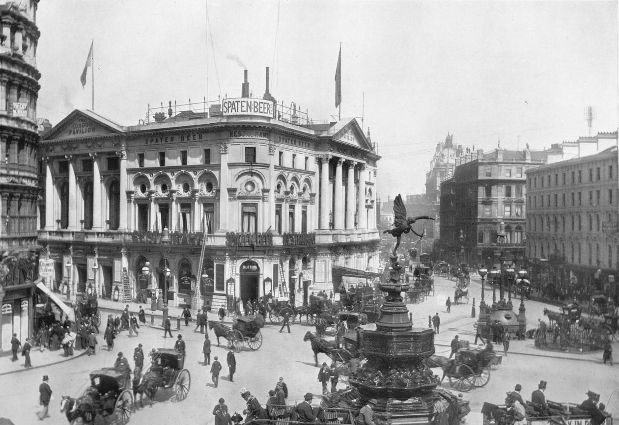 Piccadilly Circus, Westminster, Londres, c1910 1911 de Photochrom Co Ltd of London
