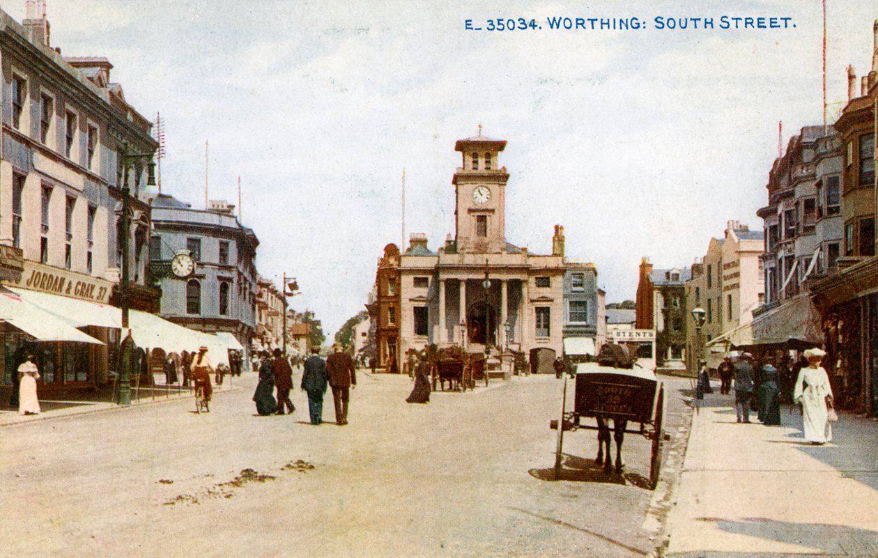 Rua sul, Worthing, Sussex, c1900s. de Photochrom Co Ltd of London