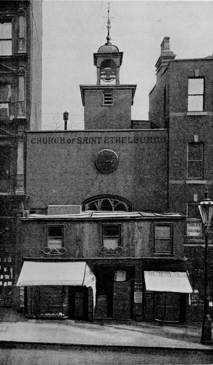 Igreja St Ethelburgas, Bishopsgate, cidade de Londres, c1905 1906 de Photochrom Co Ltd of London