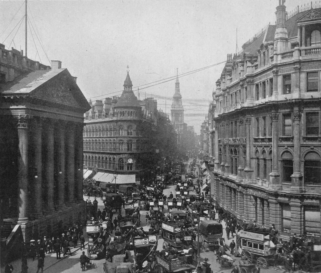 A mansão e Cheapside, cidade de Londres, c1890 1911 de Photochrom Co Ltd of London
