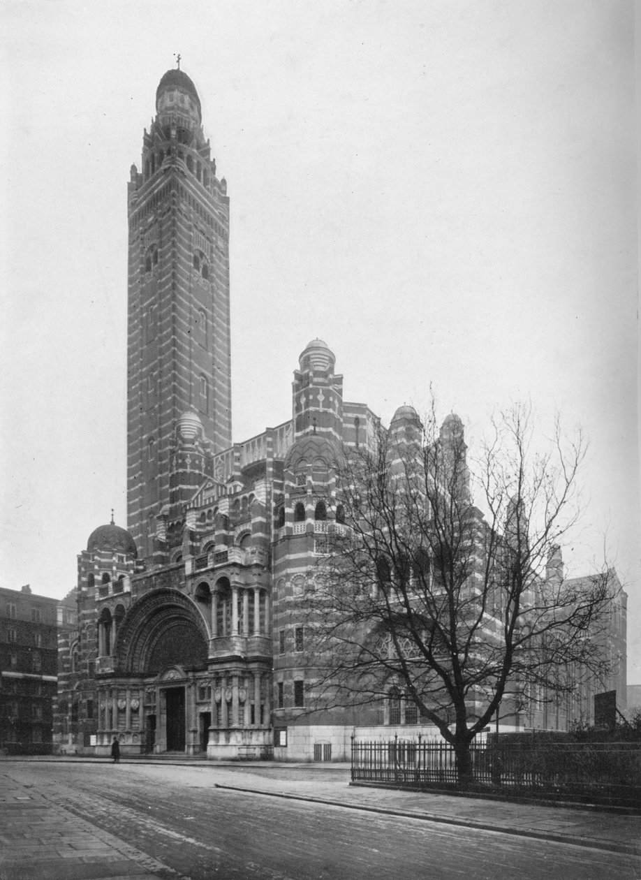 A Catedral Católica Romana em Westminster, Londres, 1911 de Photochrom Co Ltd of London