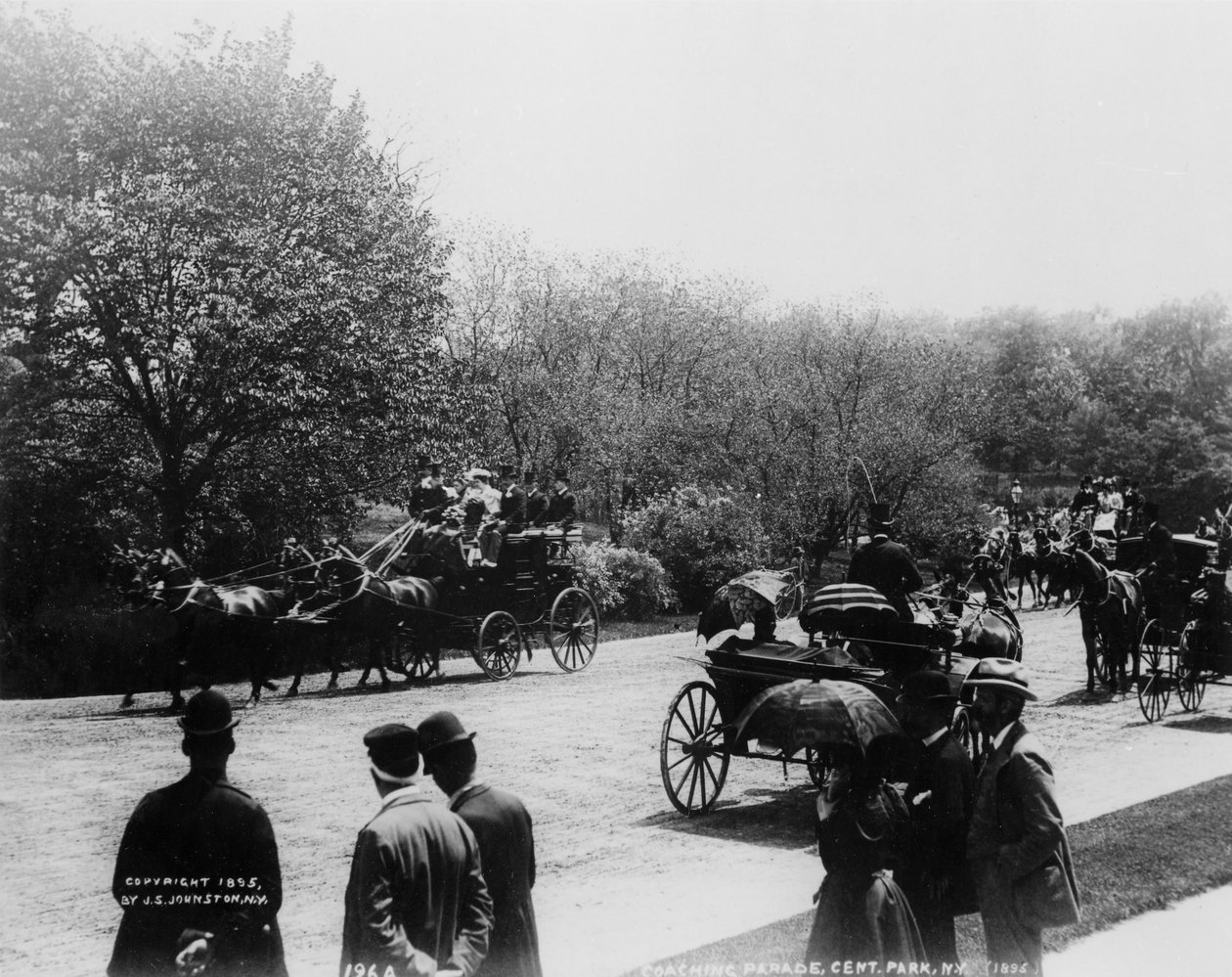 Coaching, Central Park (foto a p/b) de Photographer American