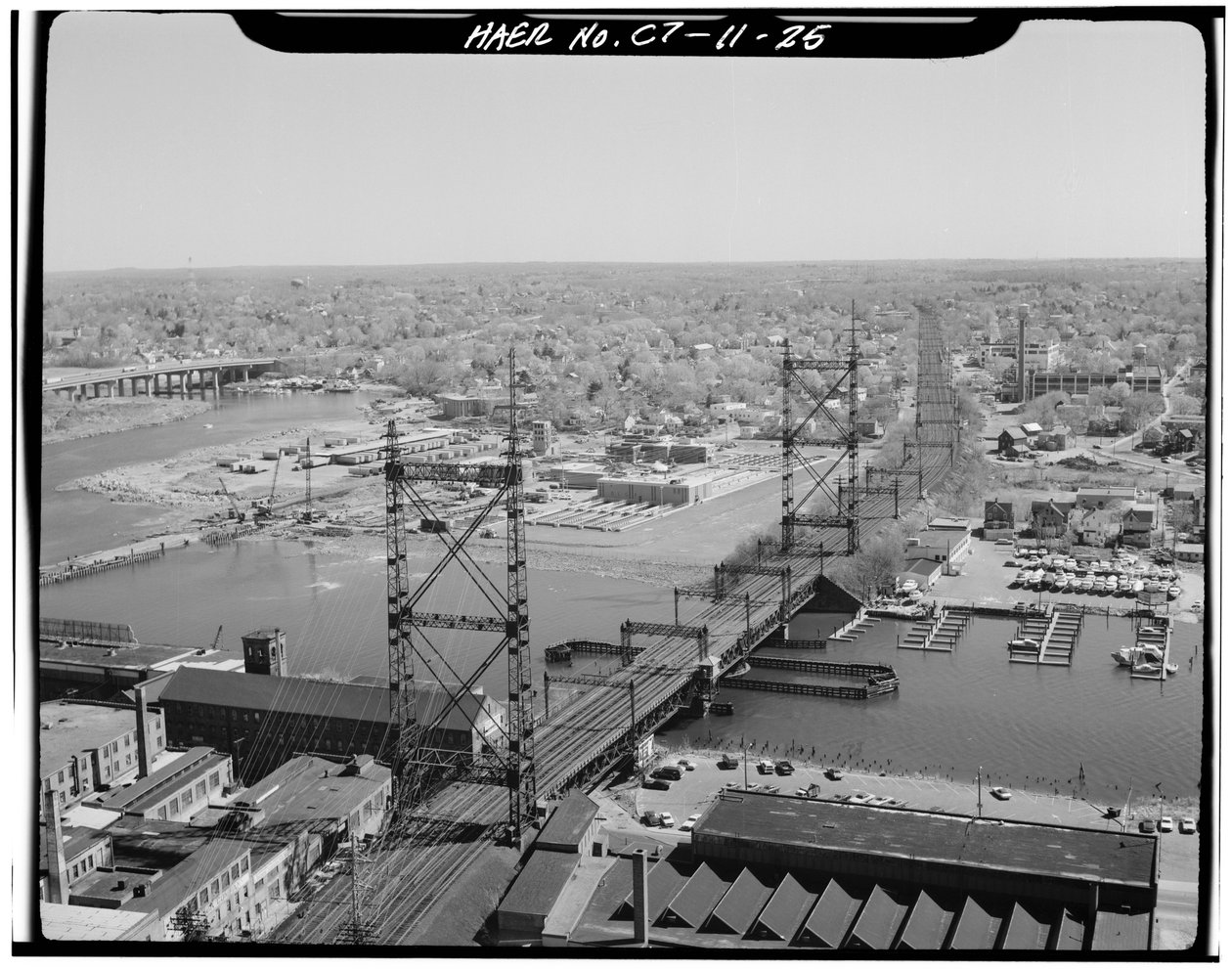 Ponte Norwalk River, Norwalk, Connecticut (foto a p/b) de Photographer American