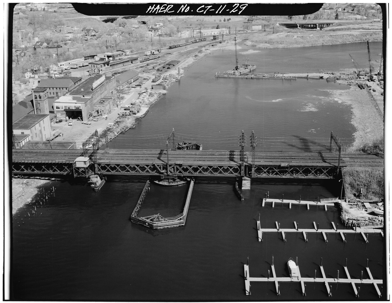 Ponte Norwalk River, Norwalk, Connecticut (foto a p/b) de Photographer American