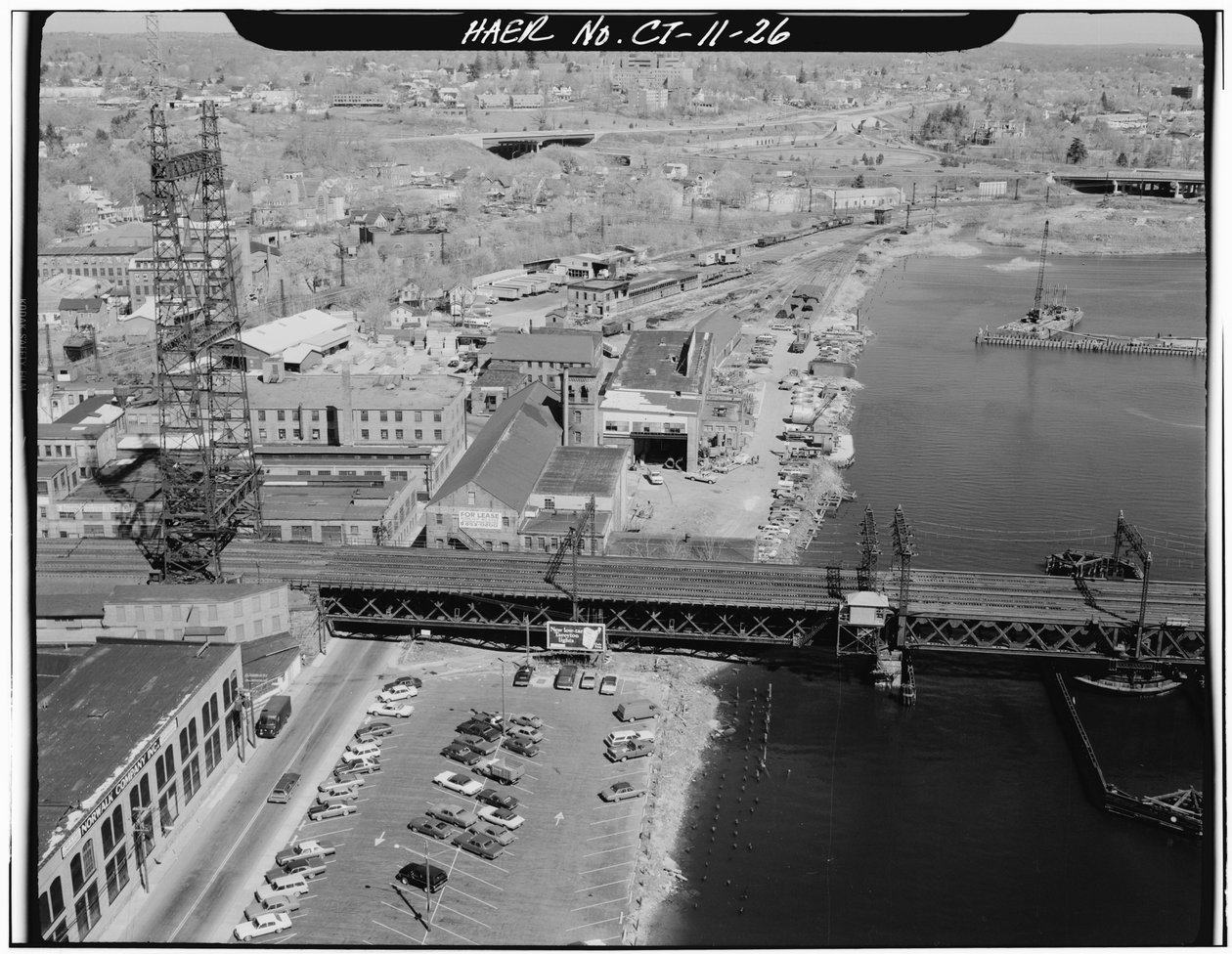 Ponte Norwalk River, Norwalk, Connecticut (foto a p/b) de Photographer American