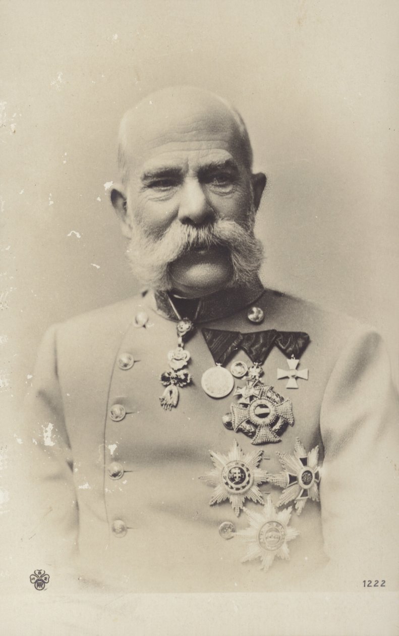 Francisco José I (fotografia a preto e branco) de Photographer Austrian