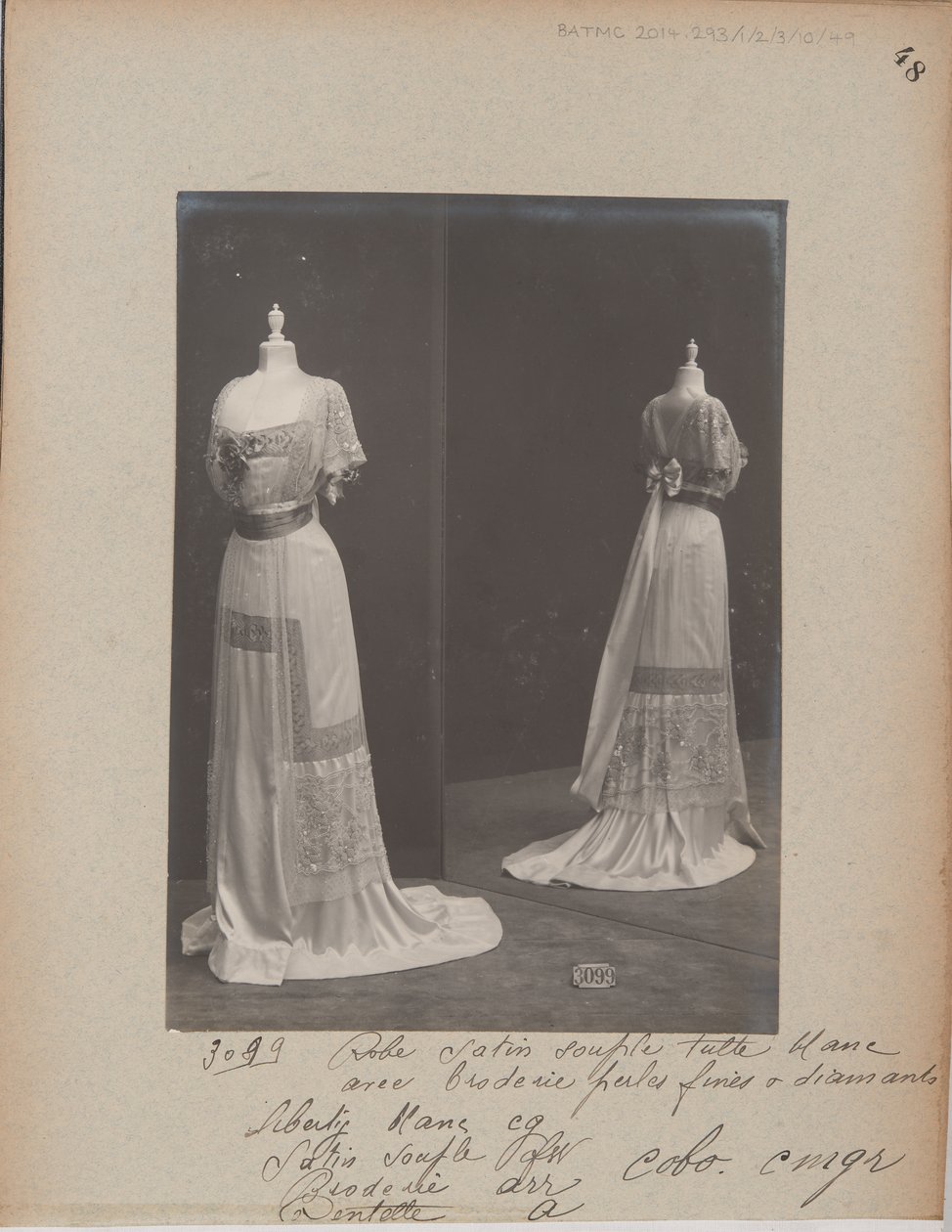 Página de Álbum: House of Worth, Vestido de Bola de Photographer French