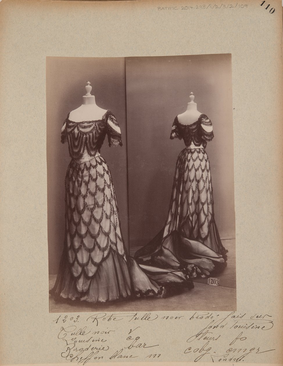 Página de Álbum: House of Worth, Vestido de Bola de Photographer French