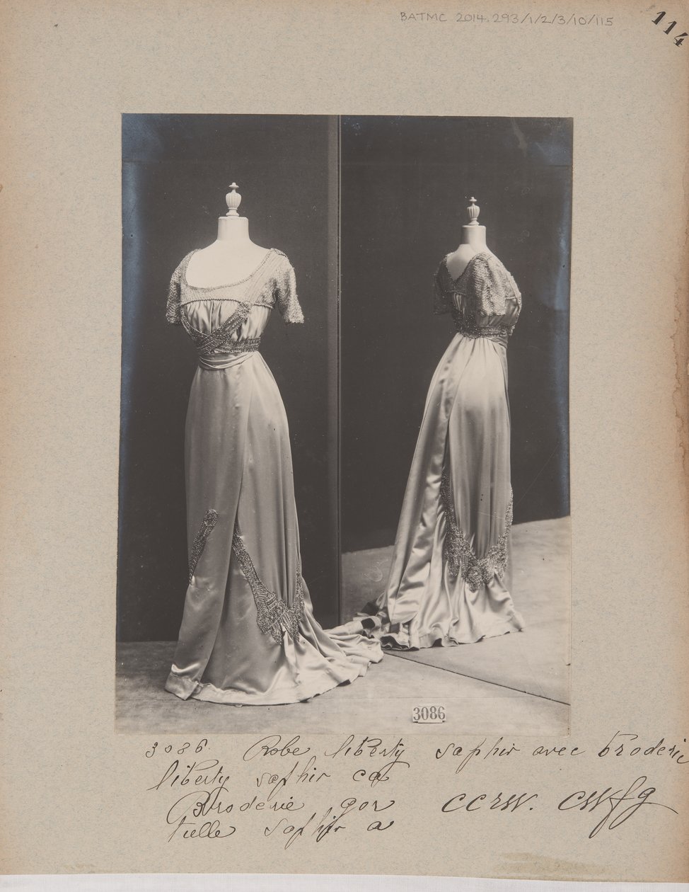 Página de Álbum: House of Worth, Vestido de Noite de Photographer French