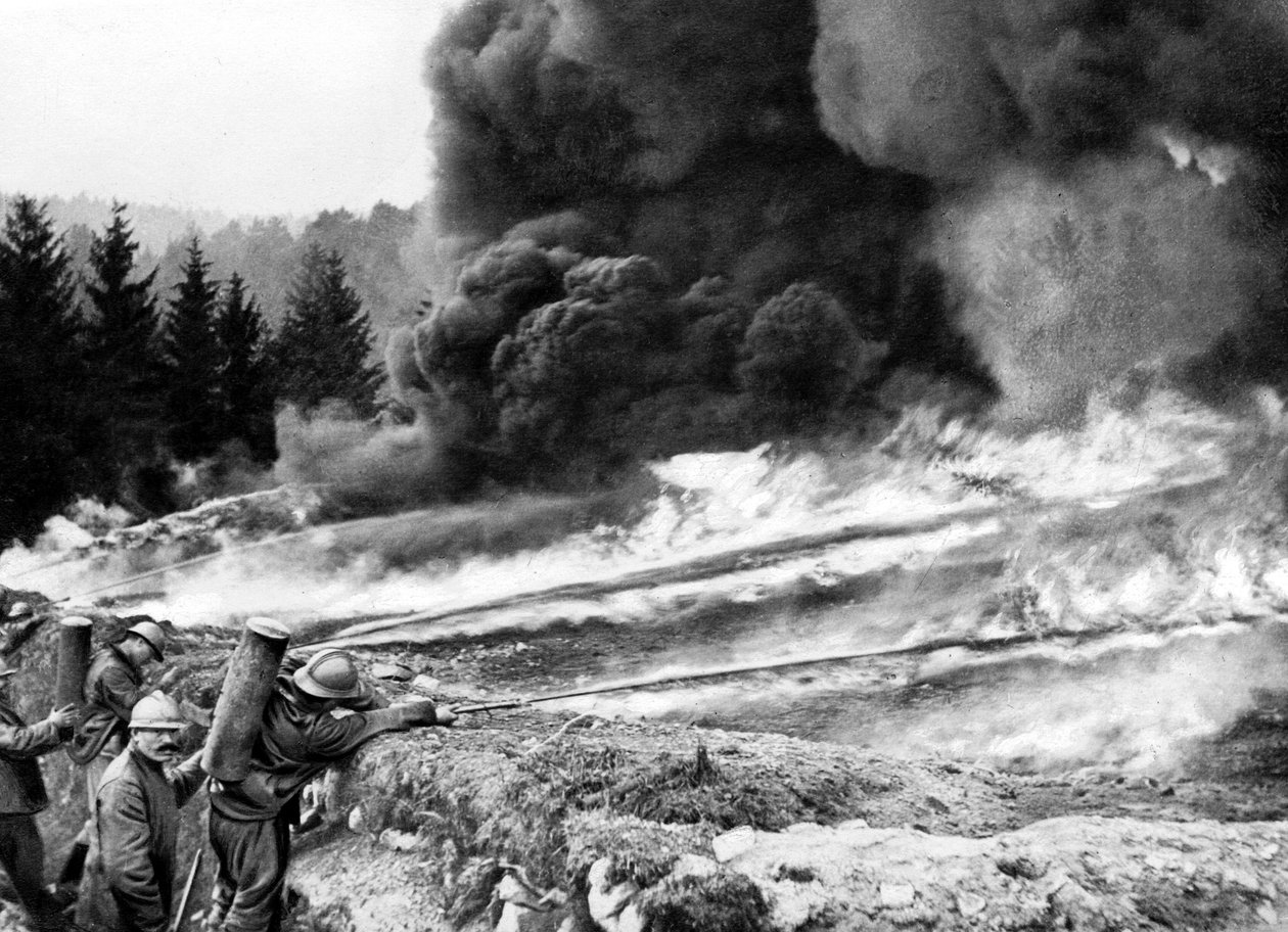 Soldados Franceses nas Trincheiras, Chemin des Dames de Photographer French