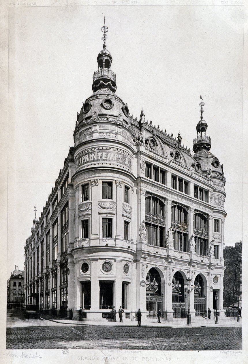 Loja de departamentos Printemps em Paris. de Photographer French
