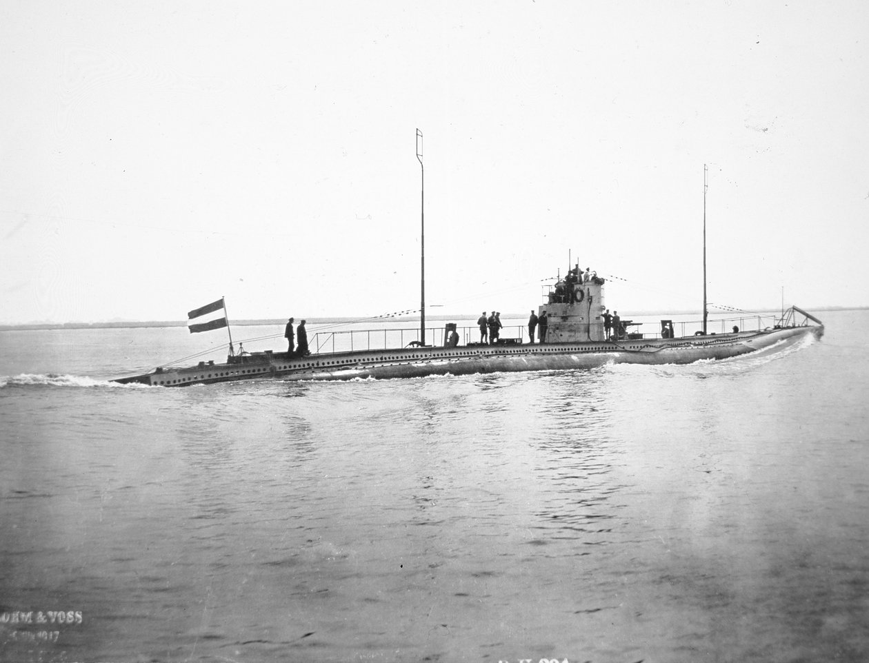 U-boat alemão, c.1915 (foto a p/b) de Photographer German