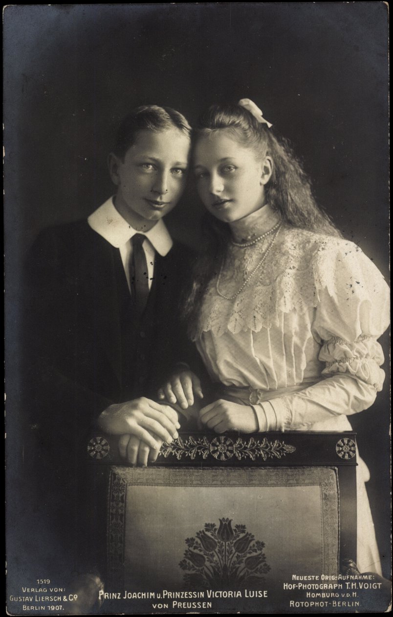 O Príncipe Joaquim e a Princesa Victoria Luise de Photographer German