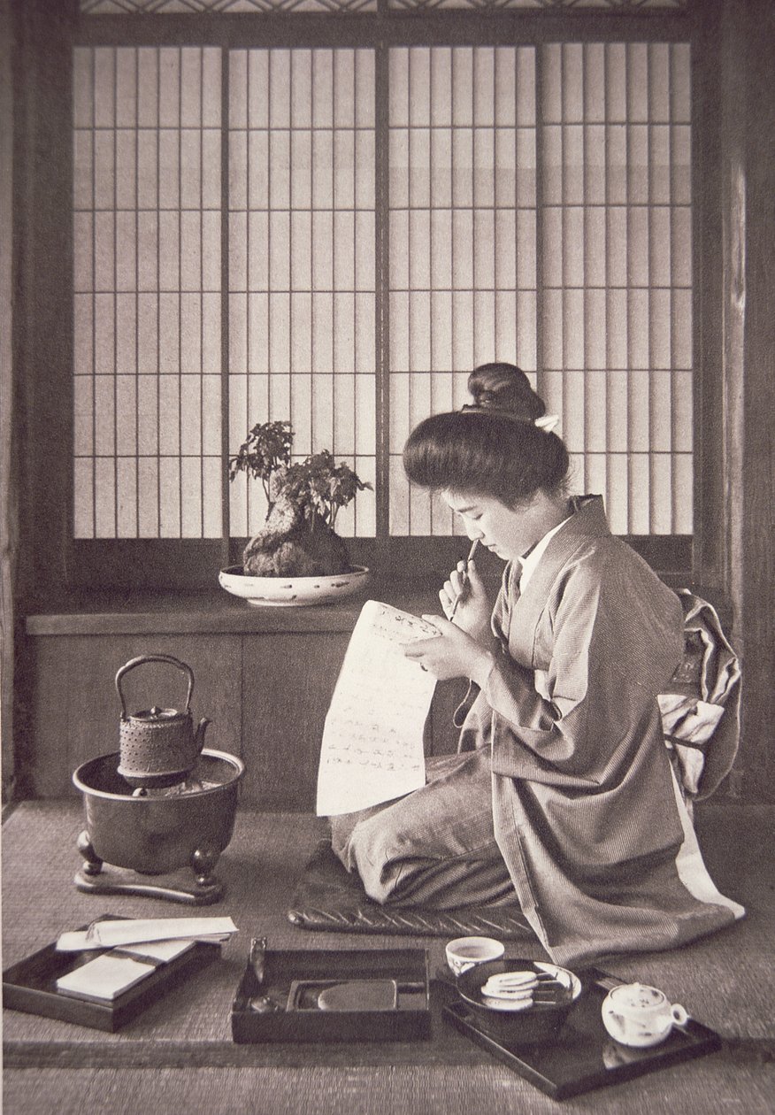 Escrita da Mulher Japonesa de Photographer Japanese