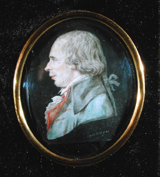 Retrato de Guy Allan (wc em marfim) de Piat Joseph Sauvage