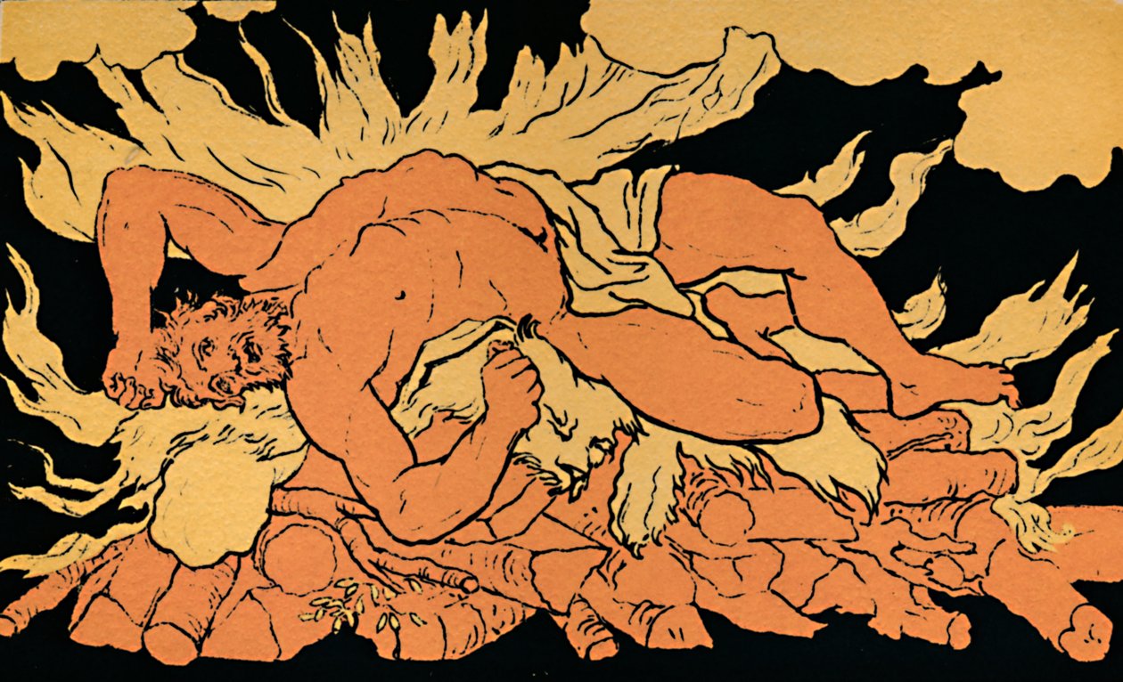 Hércules no Monte Oeta, 1880 de Picart