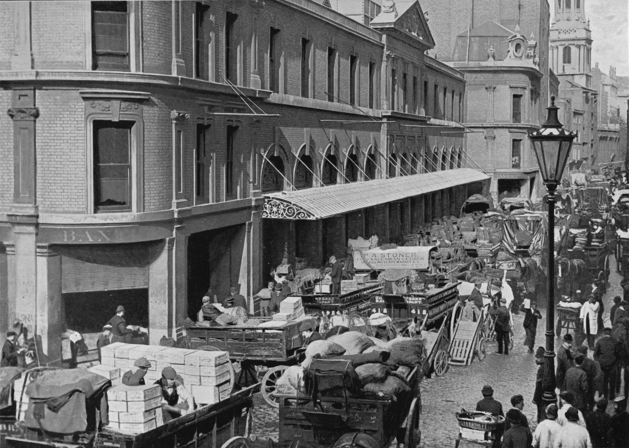 Billingsgate Market, cidade de Londres, c1900 1911 de Pictorial Agency